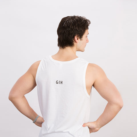 New Mens Good It’s Healthy Jersey Tanks - White